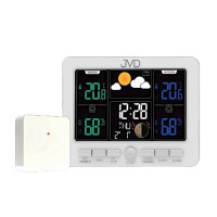 Rádiom riadená meteorologická stanica JVD RB6685.1, biela